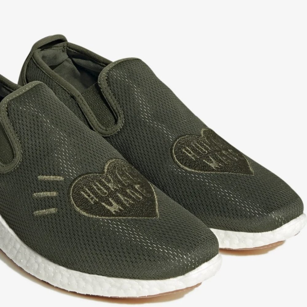 NIB Human Made X Adidas Collab Pure Slip On Green Size 10 Men's